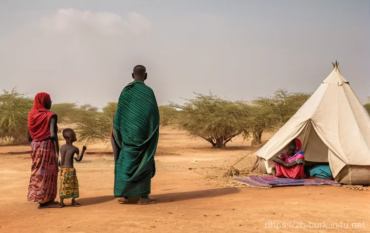부르키나파소의 현대 정치와 사회 문제 - **Prompt 1: Resilience in Displacement**
    "A wide shot of a Burkinabe family, including a mother,...