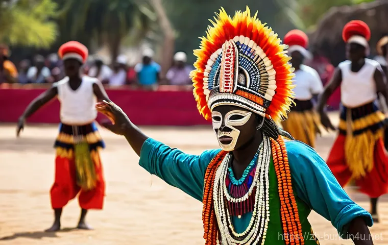 부르키나파소의 유명한 민속 음악 및 전통 공연 - **Vibrant Djembe Drummers at a West African Celebration**
    Create an image depicting a dynamic gr...