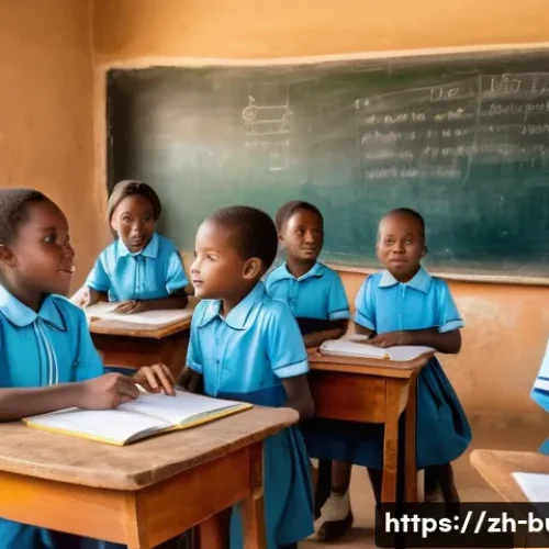 부르키나파소의 교육 시스템 및 대학 정보 - A vibrant rural primary school classroom in Burkina Faso with diverse young students wearing school ...